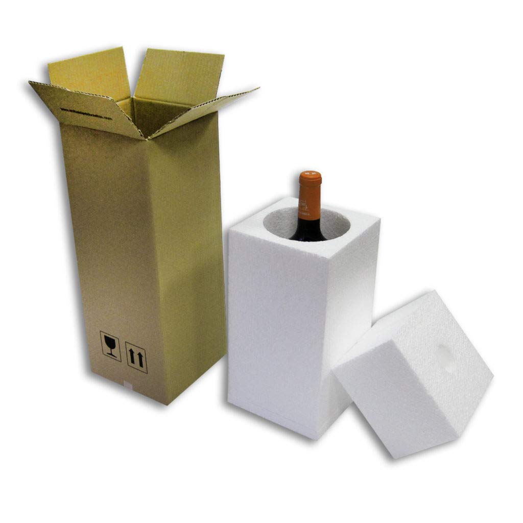 EMBALAJE EPS+CARTON 1 botella MAGNUM (lote de 15 unidades) ENVÍO GRATIS A PENÍNSULA