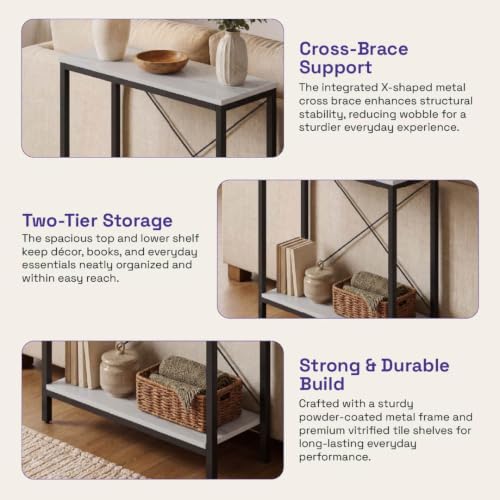 Image of Wakefit Marqis Metal Side Table-Simless White