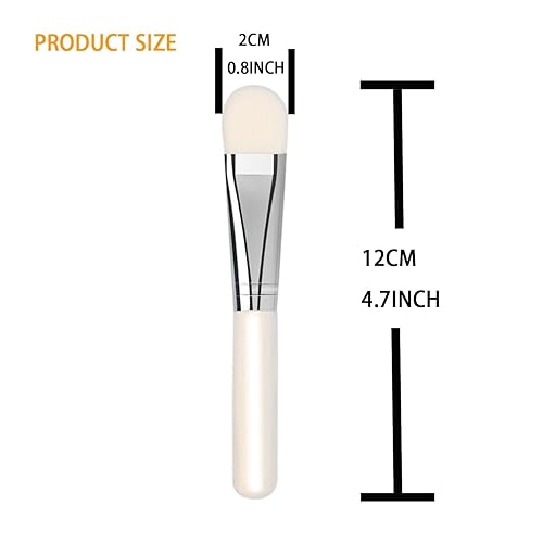 Miniatura 6 de Cepillo de aplicación de máscara facial, cepillo de fibra blanca suave hecha por el hombre, herramienta cosmética para loción corporal, barro,