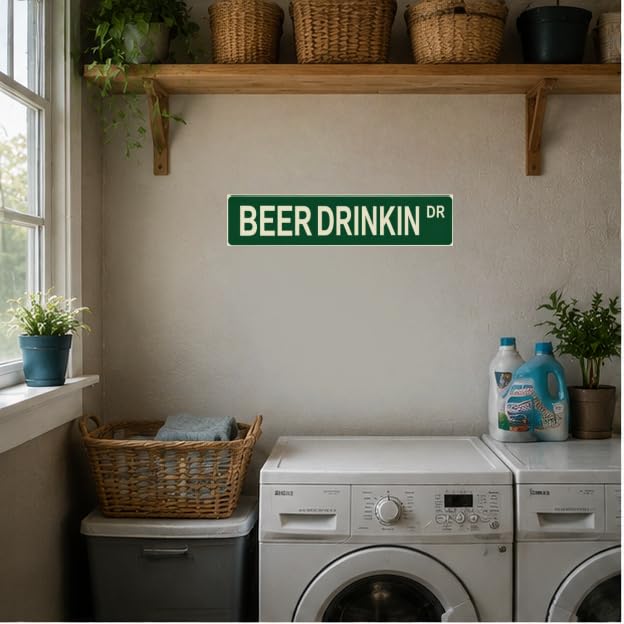 Beer Drinkin Aluminum Sign 16x4, Funny Bar Wall Decor For Man Cave - image 6