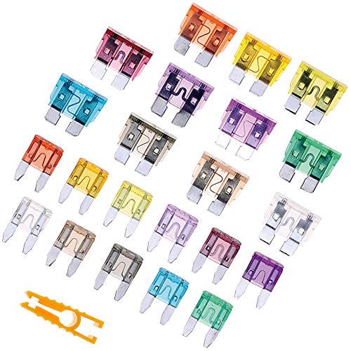 242pcs Assorted Standard & Mini Auto Car Truck Blade Fuses Set- 2A 3A 5A 7.5A 10A 15A 20A 25A 30A 35A 40A-ATC/APR/ATO+ATM Mini Automotive Replacement Fuse Assortment Kit w/A Puller for Boat,RV,SUV - Thumbnail 2