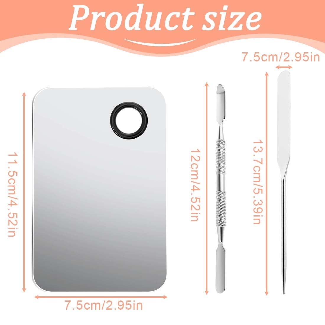 1 Set di piastre e spatole per il trucco in acciaio inox Picasso Makeup Spatula Coltello a doppia testa per tavolozza