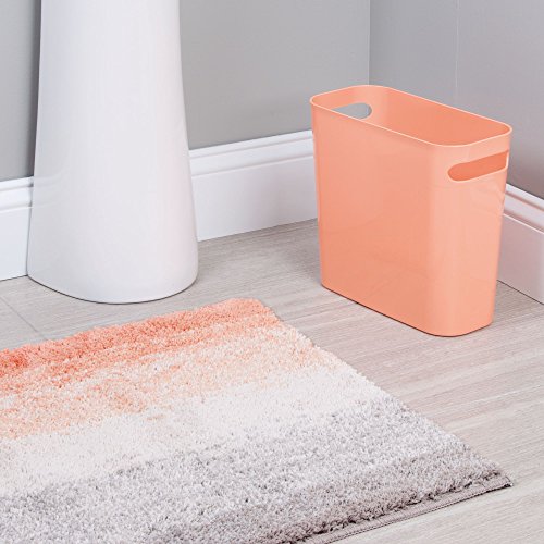 iDesign 86 x 53 cm Microfiber Ombre Rug, Coral