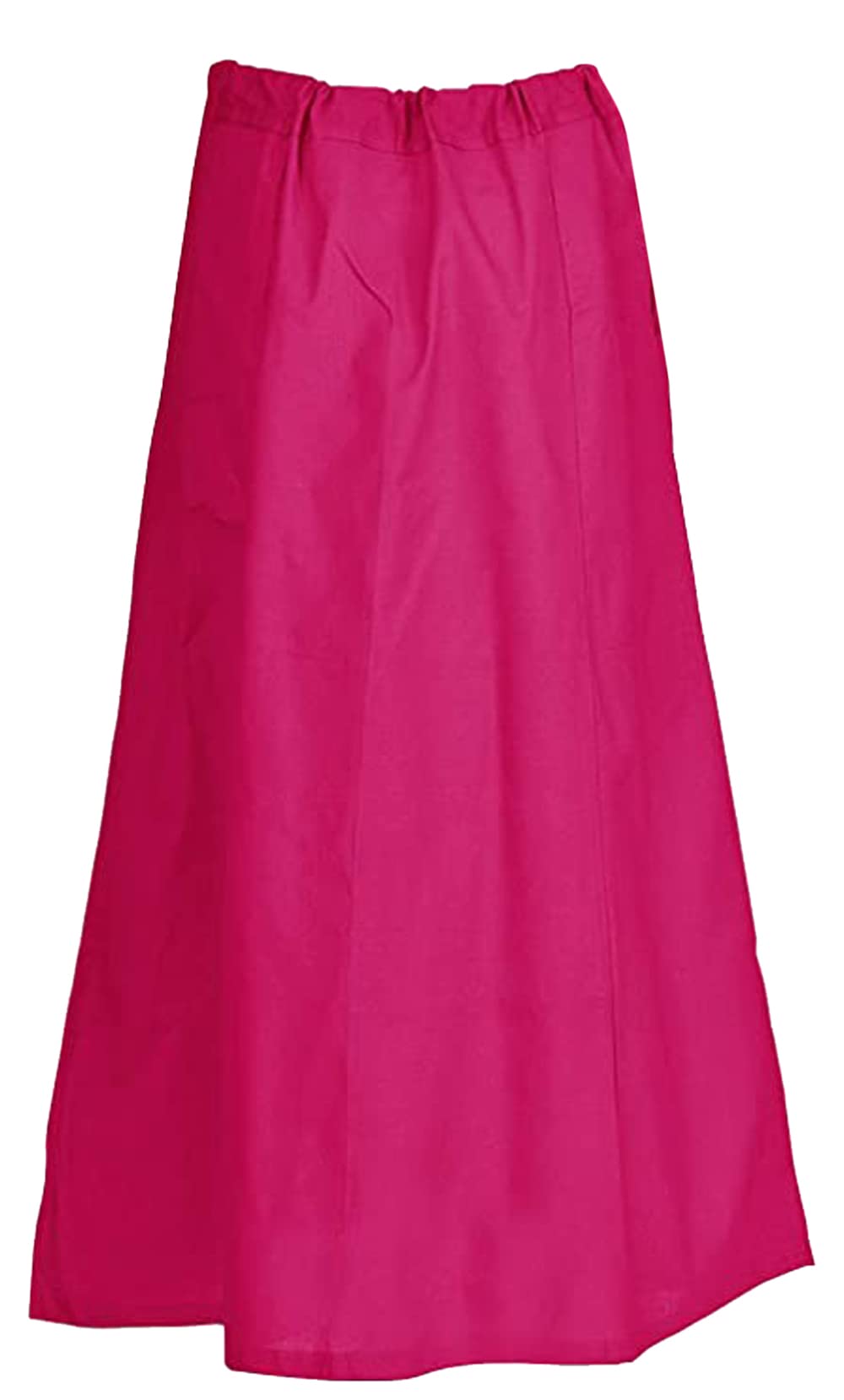 Fashnkart Cotton Petticoats For Women Indian Saree Underskirt Stitched Solid Drawstring Adjustable Waist Sari Magenta