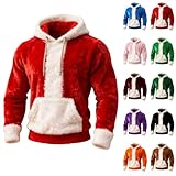 HUIFUAO - Sudaderas de Navidad de franela para mujer, tallas grandes, sudaderas de Navidad para invierno, cálidas y mullidas, con forro polar, camisetas de Navidad, suaves, de manga larga, con