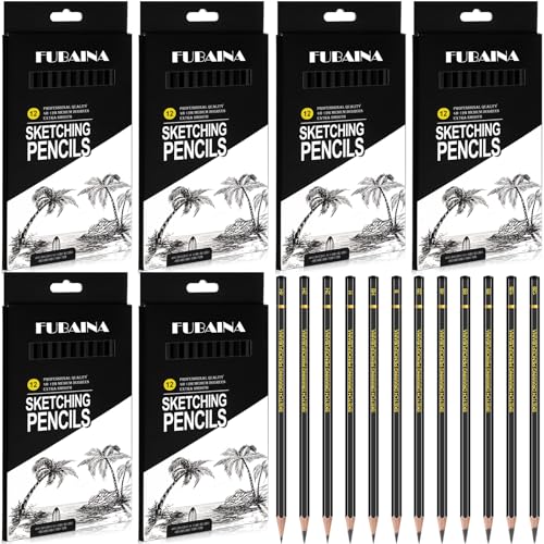 72 Pcs Drawing Sketching Pencil Set Professional (12b - 4h) Graph...