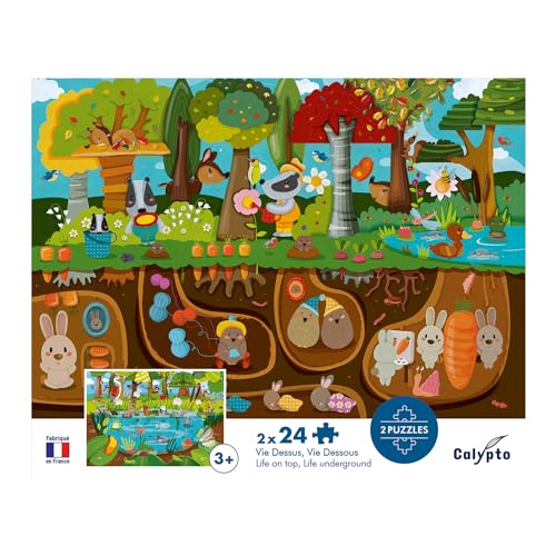 Puzzle éducatif 24 pièces x 2 : Vie Dessus et Vie Dessous pour enfants Neuf - vue 4