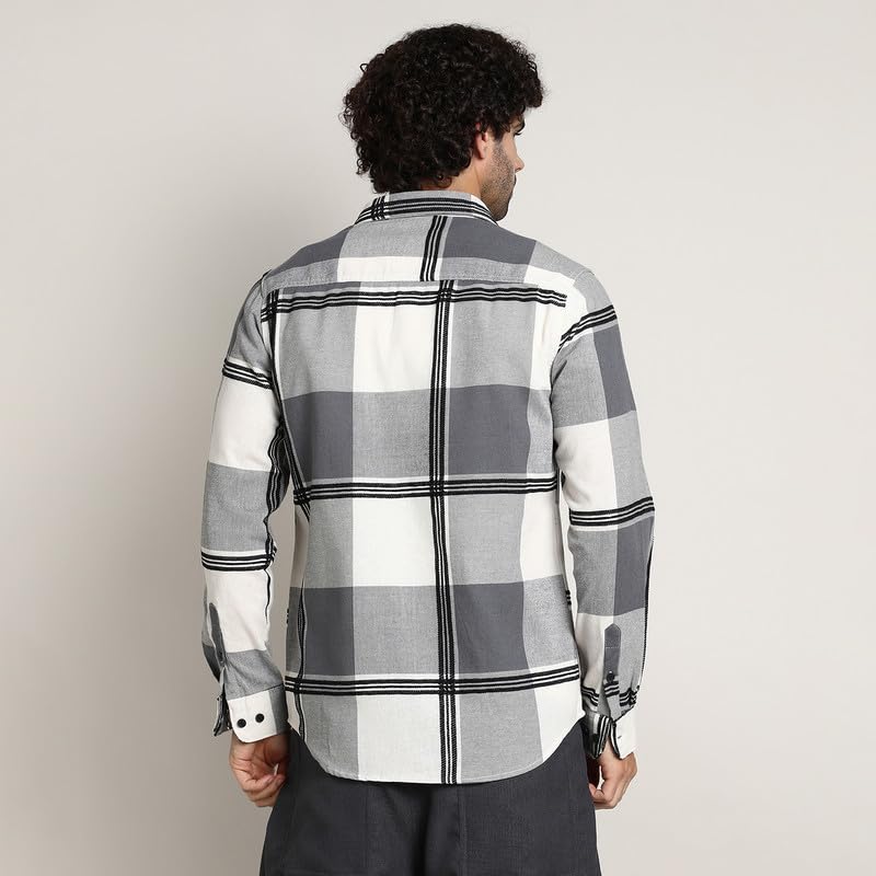 Image of CAHOOT Men's Shirt for Casual Wear | Mid-Rise | Regular Fit | Button Closure | Shirt Crafted with Comfort Fit for Everyday Wear