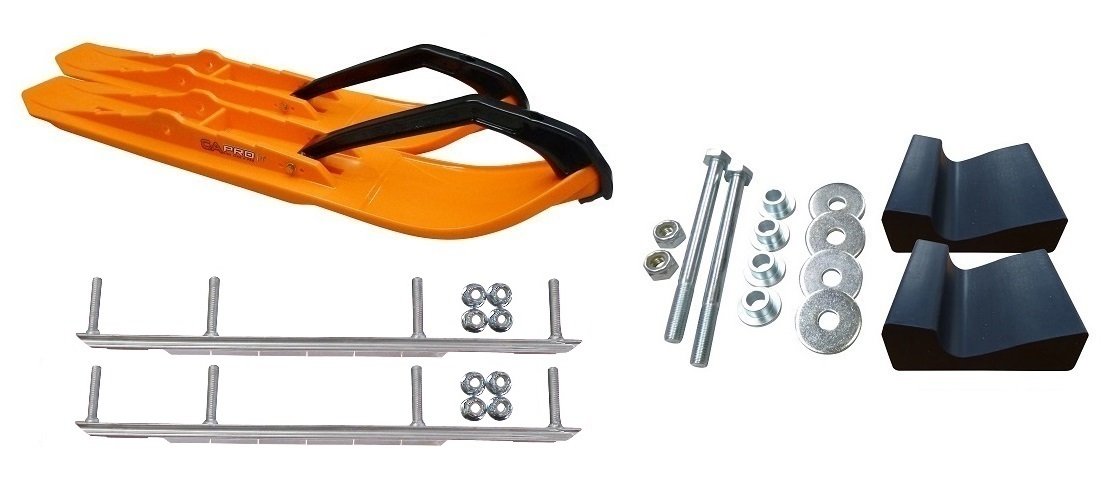 C&A Pro Orange XCS Snowmobile Skis w/ 9