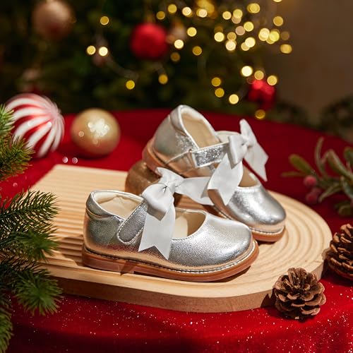 Image of PHIRAMIN Toddler Girl Mary Jane Dress Shoes-Little Girl School Uniform Shoes for Wedding Party