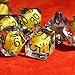 Cusdie 7-Die DND Dice, Polyhedral Dice Set Filled with Animal, for Role Playing Game D&D Dice Pathfinder (7Pcs Yellow Chicken)