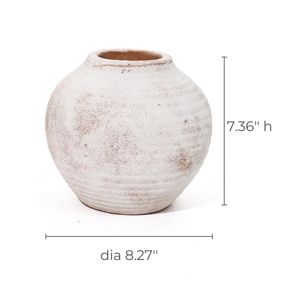 Amazon.co.jp: LuxenHome 高さ7.5インチ テラコッタ花瓶 大理石 