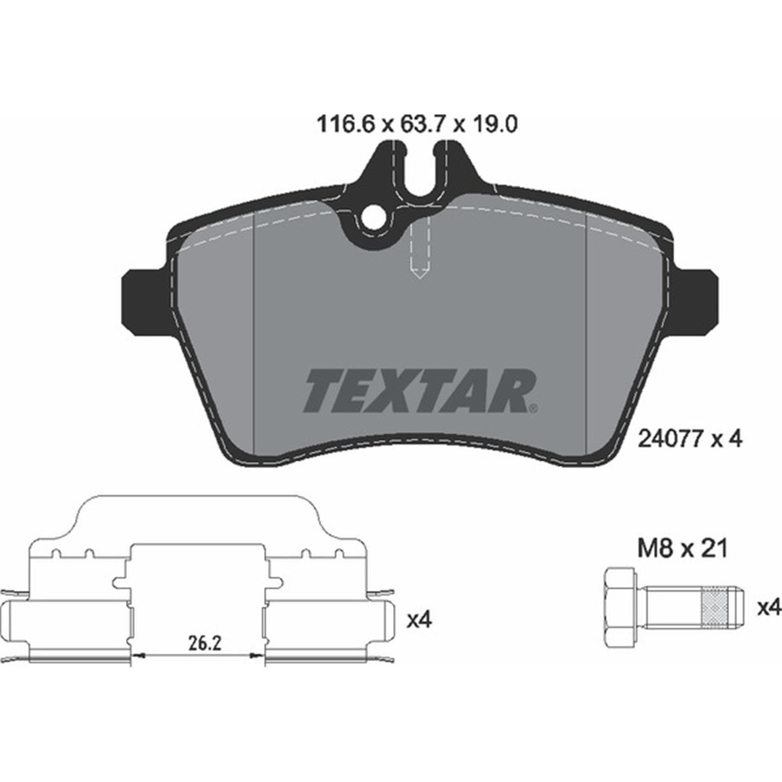 Textar Bremsscheiben 276mm + Beläge vorne | 92131903 + 2407702 + Wk Kompatibel mit A-Klasse (W169),B-Klasse Sports Tourer (W245)