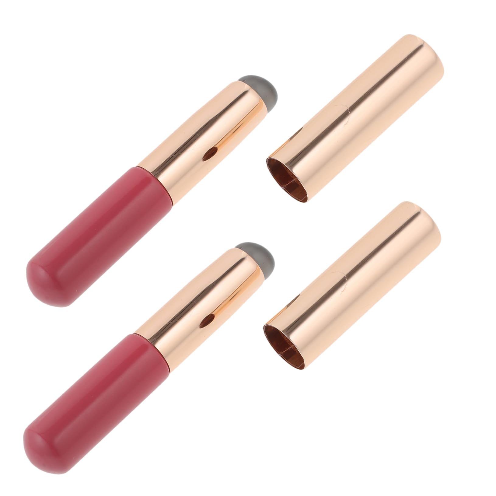 TOVINANNA Lipstick Applicators Cover 2pcs Silicone Lip Brush Lip Makeup Brush for Women
