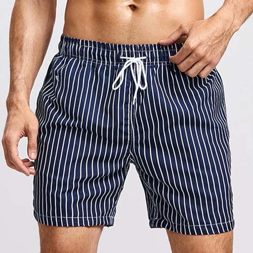 Men Swim Trunks Summer Super Soft Quick Dry Bathing Suit Stretch Drawstring Shorts Beach Shorts Swimwear with Pockets2