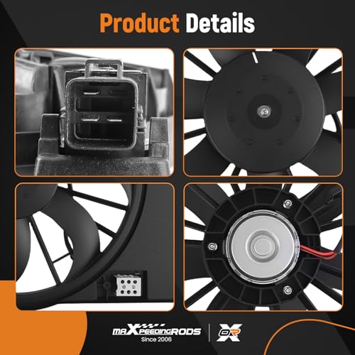 Image of maXpeedingrods Engine Radiator Cooling Fan Assembly for Chrysler 300 2009-2021 for Dodge Challenger Coupe 2009-2021 for Dodge Charger Sedan 2009-2021 CH3115169