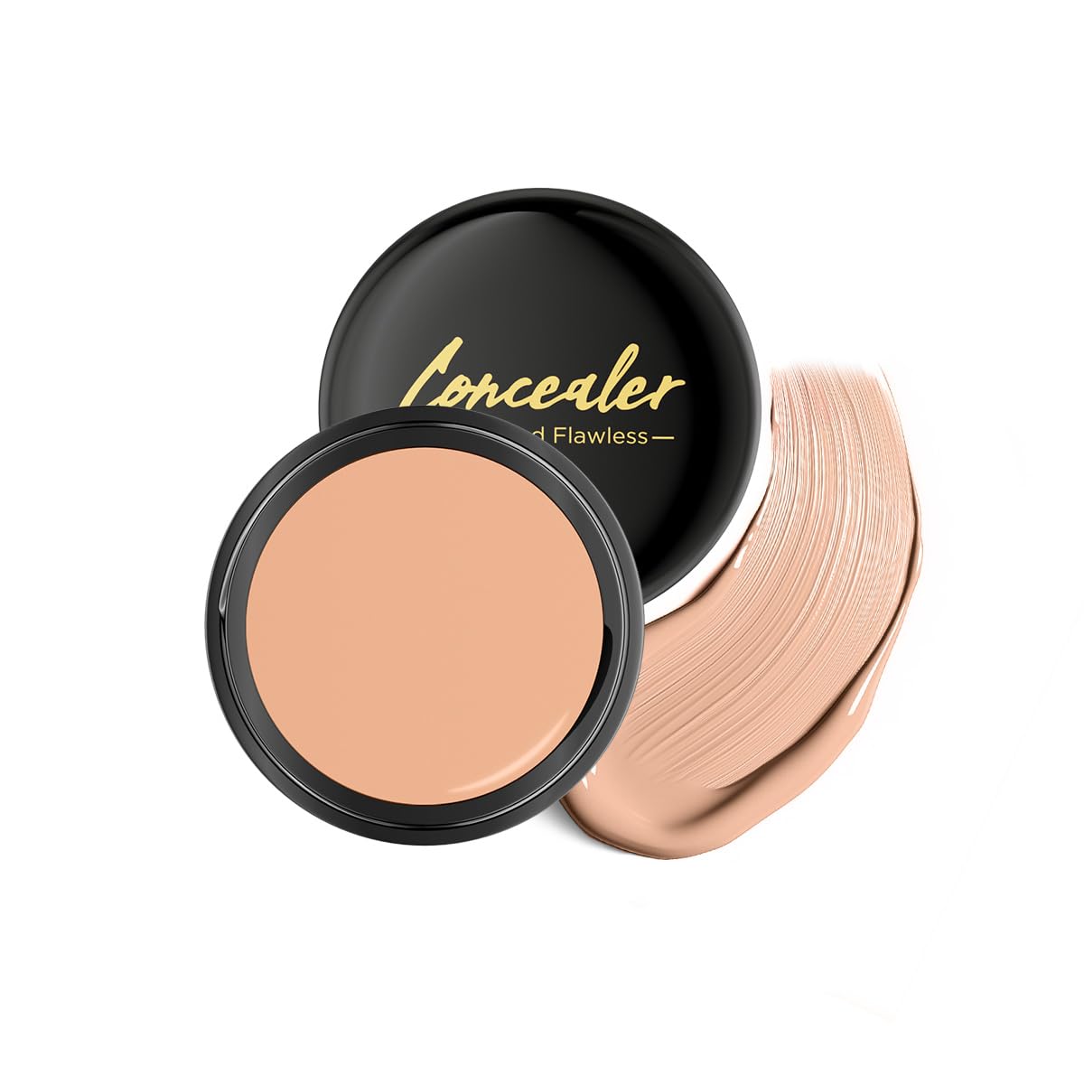 QIC Under Eye Concealer - Pot Concealer Full Coverage Brightener Waterproof to Cover Blemishes, Dark Circles, Redness And Spots Crease-Proof Color Corrector Makeup(Deep Skin Tone,0.53Oz)