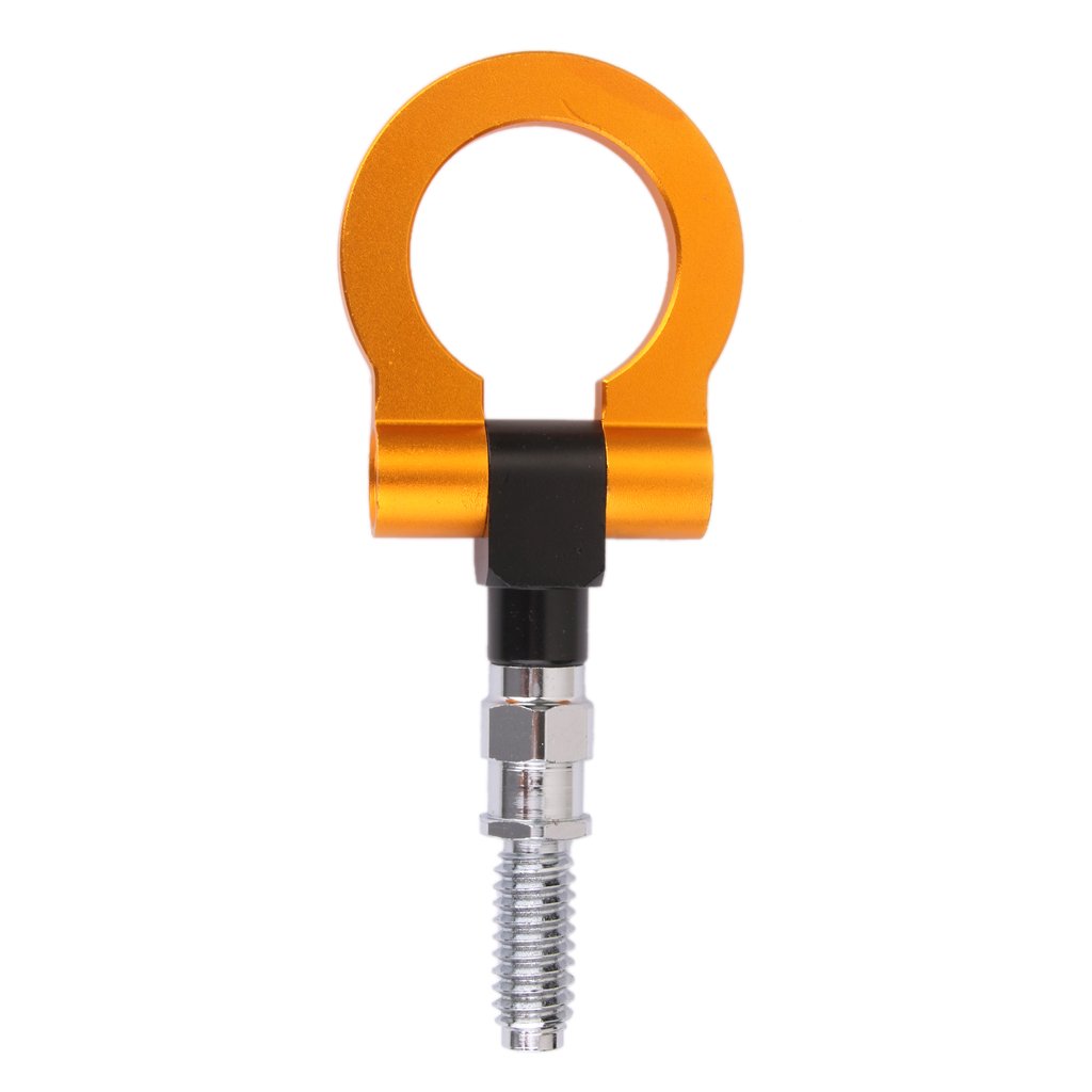 Abschlepphaken für Anhänger, Aluminium, eloxiert, vorne oder hinten, Orange, 2 Stück