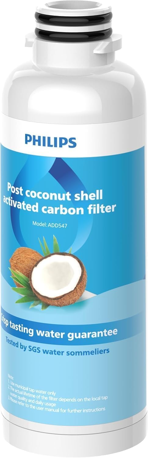 Philips Water Coconut Shell Activated Carbon Filter Replacement Filter Add547/10, 1 Year Filter Life