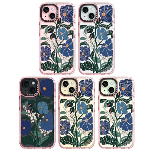Coque iPhone 15 résistante aux chocs 2m avec motif passiflore fun - 7
