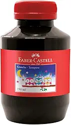 Tinta Guache Faber-Castell, Preto - 250ml