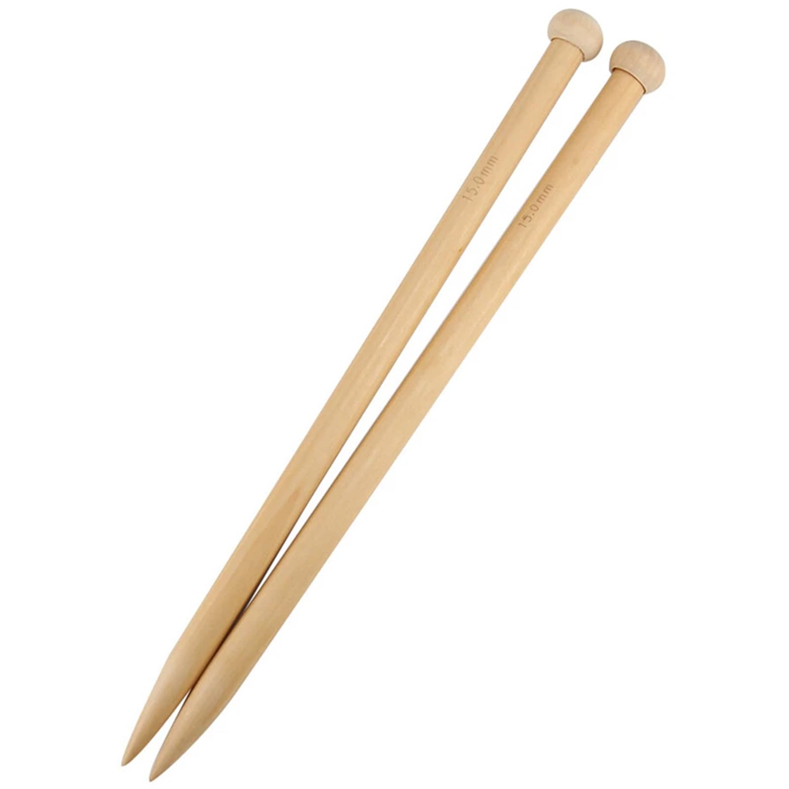 Wooden Knitting Needles,15/20/25 MM Big Knitting Needle Super Chunky Yarn and Larger Knitting Project,DIY Sweater Yarn Knitted Accessories 15mm — image 1