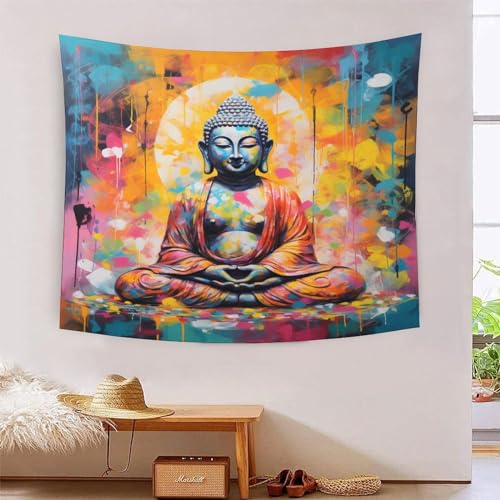 Tapisserie murale Bouddha 3D pour creer un coin zen dans votre chambre