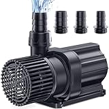 POPOSOAP Submersible Water Pump 45W, 1600GPH 24V DC Fountain Pump with 24.2FT Power Cord, High Lift 13FT Submersible Aquarium Pump for Fish Tank,Pond,Fountain,Hydroponic,Waterfall