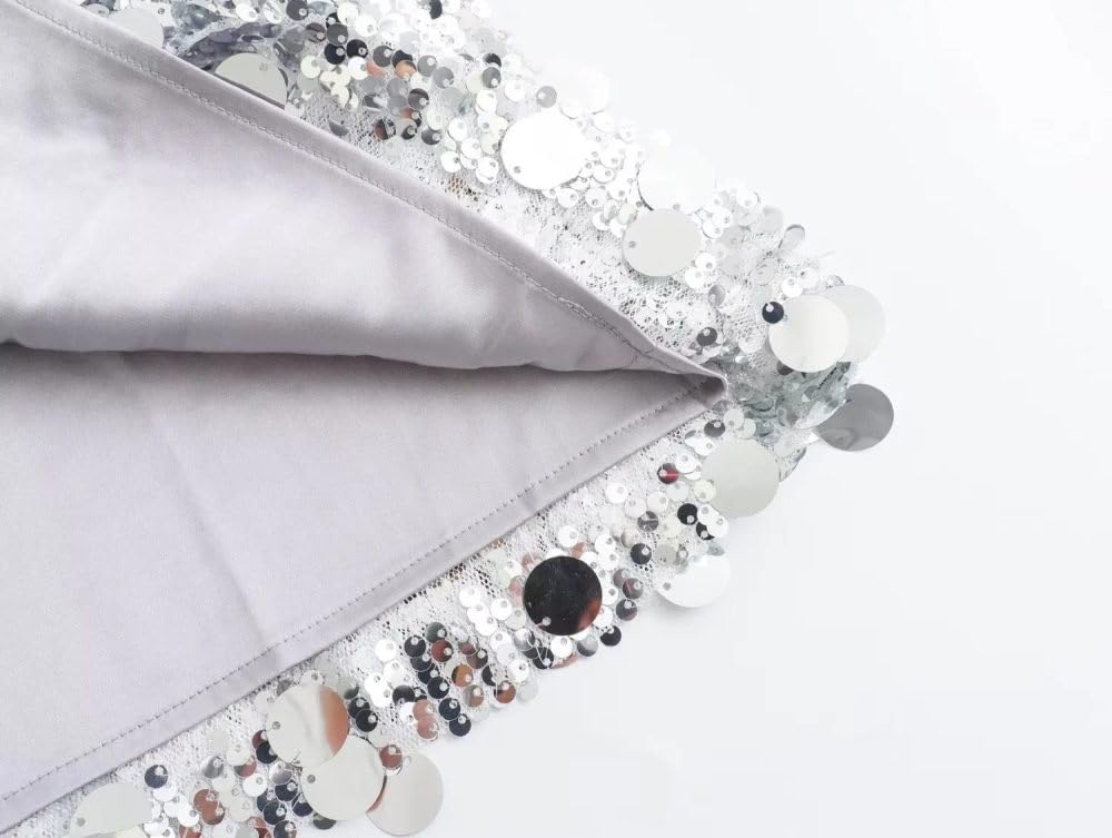 SWEPER Falda Corta De Mujer - Falda De Fiesta con Lentejuelas Brillantes para Mujer, Minifalda con Cremallera A La Cadera para Mujer, Cintura Alta, Club Nocturno, Primavera