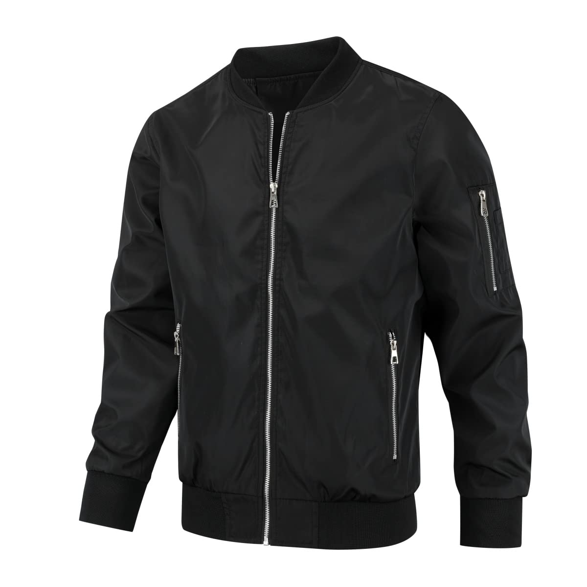 YOUTHUP Chaqueta Bomber Hombre, Cuello Béisbol, Estilo Cargo | Múltiples bolsillos funcionales, look urbano para uso diario