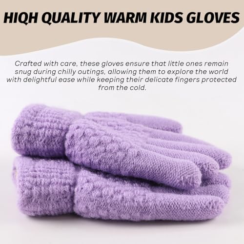 Image of JANGANNSA Cold Weather Kids Gloves Warm Knitted Children Magic Glove With Fleece Lining Winter Gloves For Boys Girls