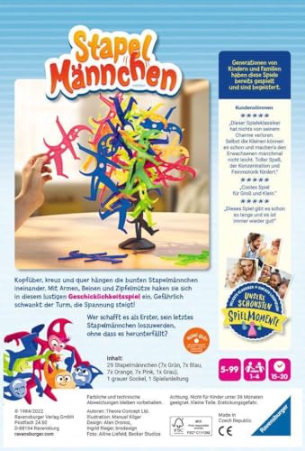 Ravensburger 20854 Stapelmännchen - Geschicklichkeitsspiel für 1-4 Spieler ab 5 Jahren