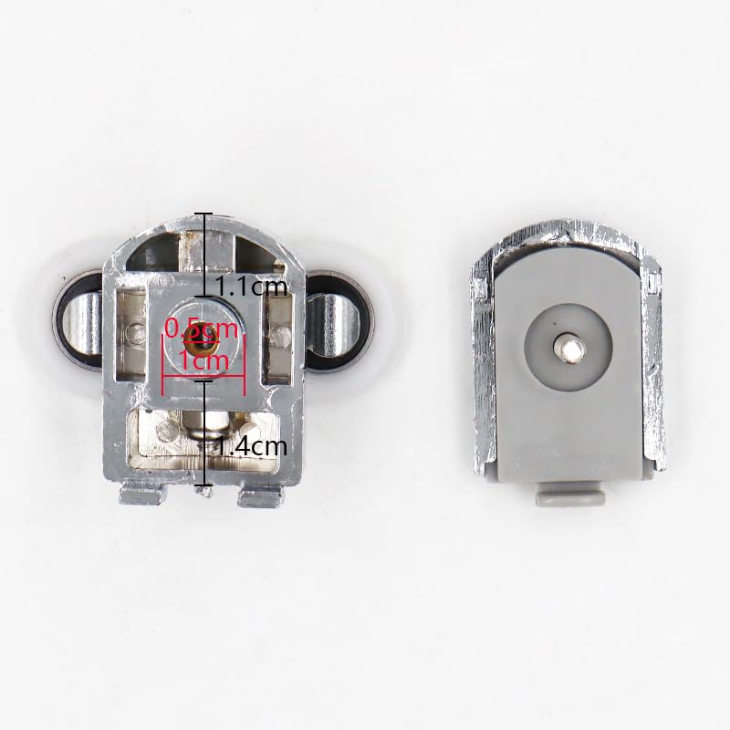 Rotelle Box Doccia Ruote for porta doccia scorrevole in lega di zinco da 23/25/27 mm, cuscinetti a rulli, ricambio for vetro da 12-14 mm Ruote Box Doccia(4-upper 4-down,27mm)