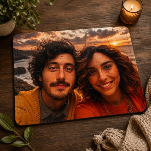 Image of Wooden Personalized /Customized Jigsaw Puzzle with Family Photo /Any Image of Your Choice /Company Logo Or Product Image, 64 Pcs (11x7.8inch)