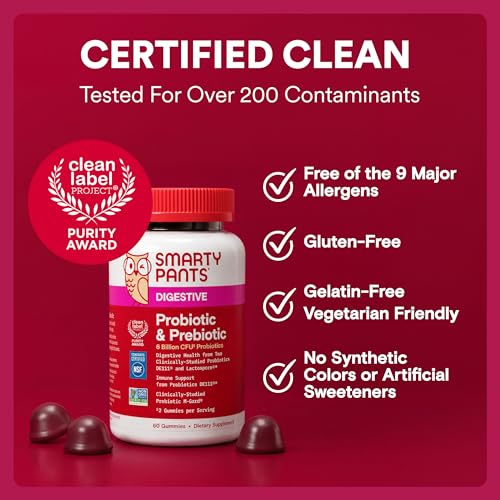 SmartyPants Adult 6 Billion CFU Probiotic & Prebiotic Gummies, 60 Ct - image 8