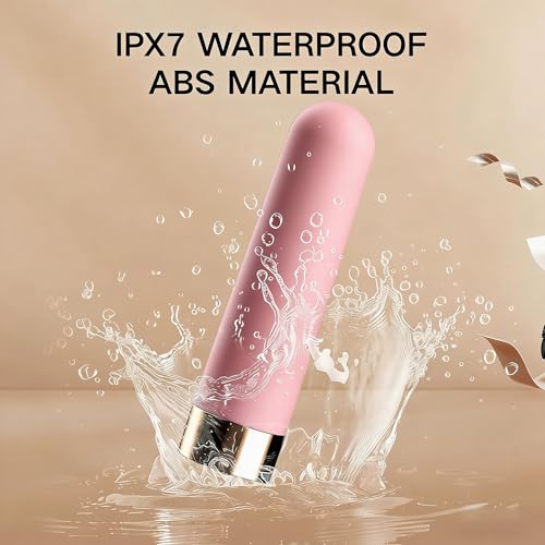 Image of Mini Vibrator Bullet with Remote Control, Neck Back Muscle Relaxation, Pink | 10 Vibration Modes,Rechargeable,Quiet Wearable Bullet,Waterproof,Remote Control