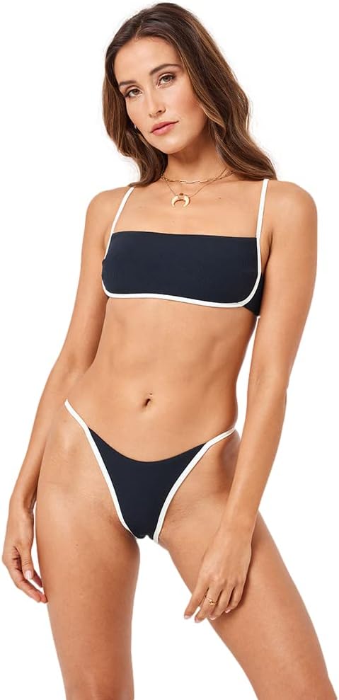 L*Space Hazel Bikini Top for Women, Ribbed Bralette Featuring Adjustable Straps and Removable Pads