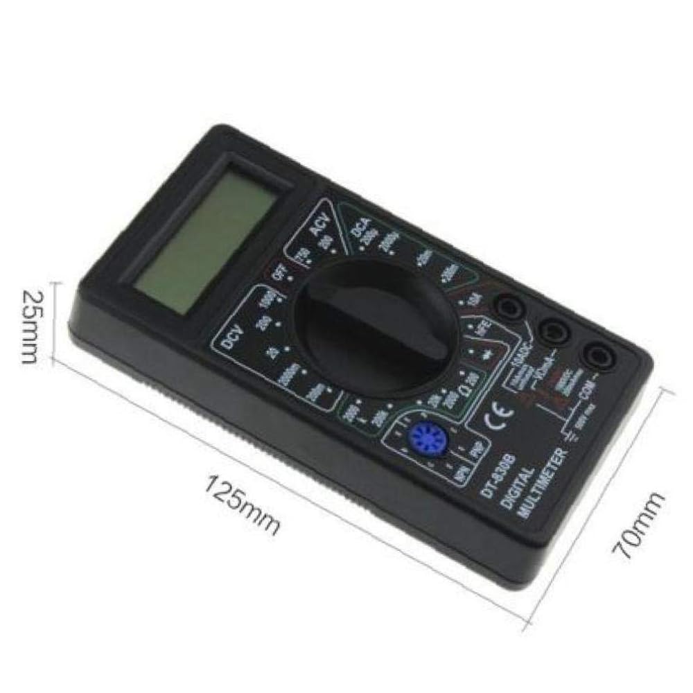 Multimetro voltmetro digitale multifunzione modello DT-830B LCD, tester