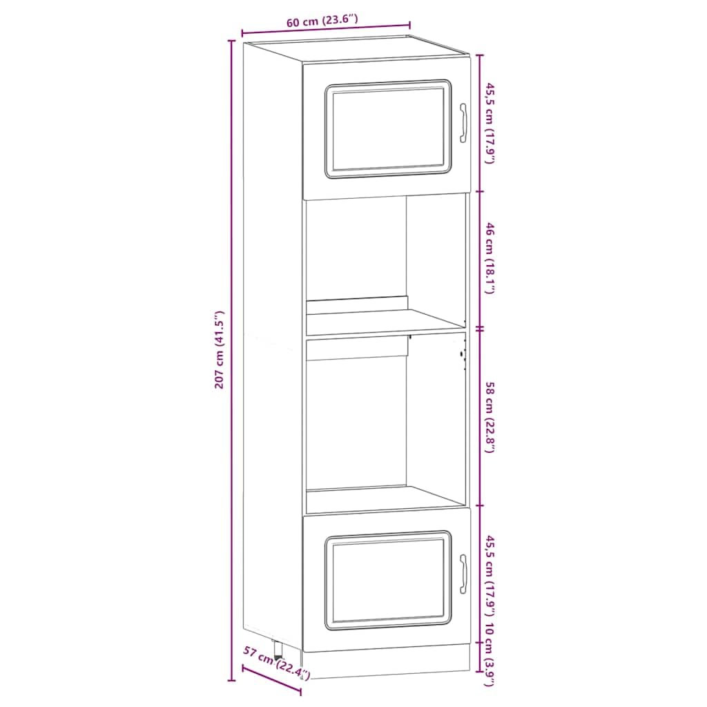 vidaXL 7-TLG. Küchenschrank-Set Kalmar Betongrau Holzwerkstoff, Küchenzeile Einbauküche, Schrank-Set, Unterschrank, Küchenschrank, Hängeschrank