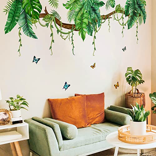 Vinilo Decorativo Hojas Tropicales 30x90cm miniatura 5