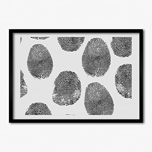 Cadre MDF Tulup 70x50 cm avec affiche moderne à empreintes digitales pour tableau en bois