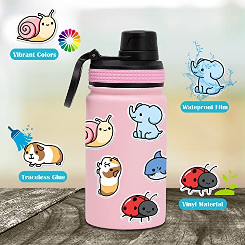 50Pcs Cute Animal Stickers For Kids Mixed Pack Waterproof Water Bottle Stickers Computer Laptop Cartoon Aesthetic Stickers For Boys Girls Teens Fridge Luggage Bike Decals Vinyl Sticker (Animals) #TOP3