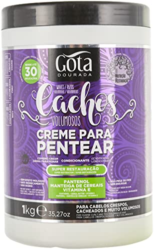 GOTA DOURADA Creme PENTEAR CACHOS VOLUMOSOS 1KG, Único, Estándar Cover
