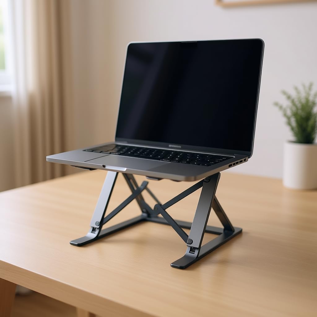 Computer Bracket Laptop Stand Portable Vertical Heat Dissipation Premium Aluminum Alloy | Silent Invisible Design for Gaming, Home, Desk, Kitchen | 18inch Compatible Foldable Store 8 51EkwKC2LIL. SL1024