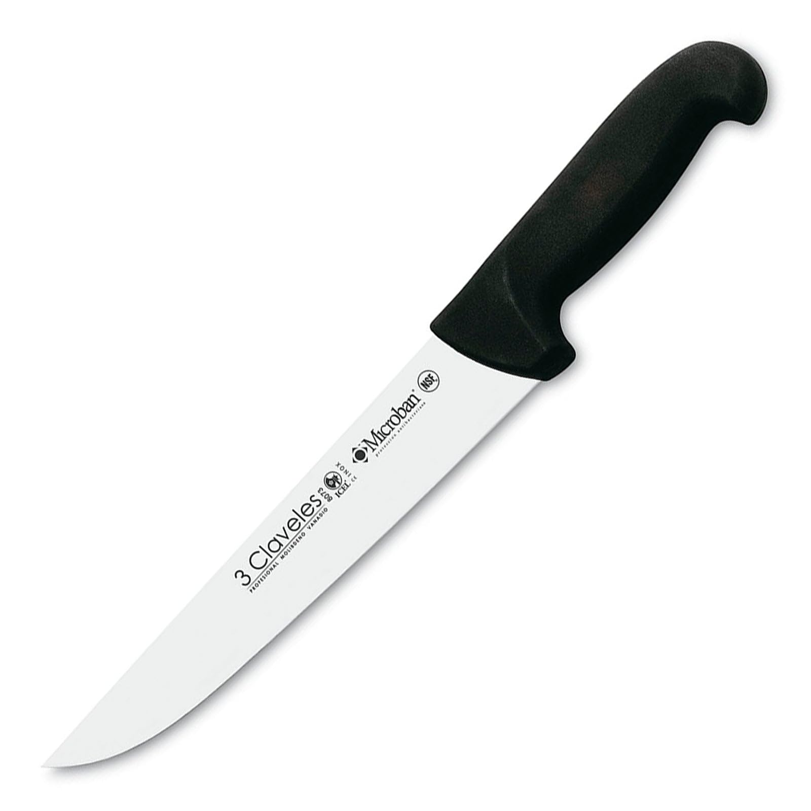 3 Claveles Cuchillo Carnicero Proflex, Acero Inoxidable, Negro, 26 cm-​10.5"