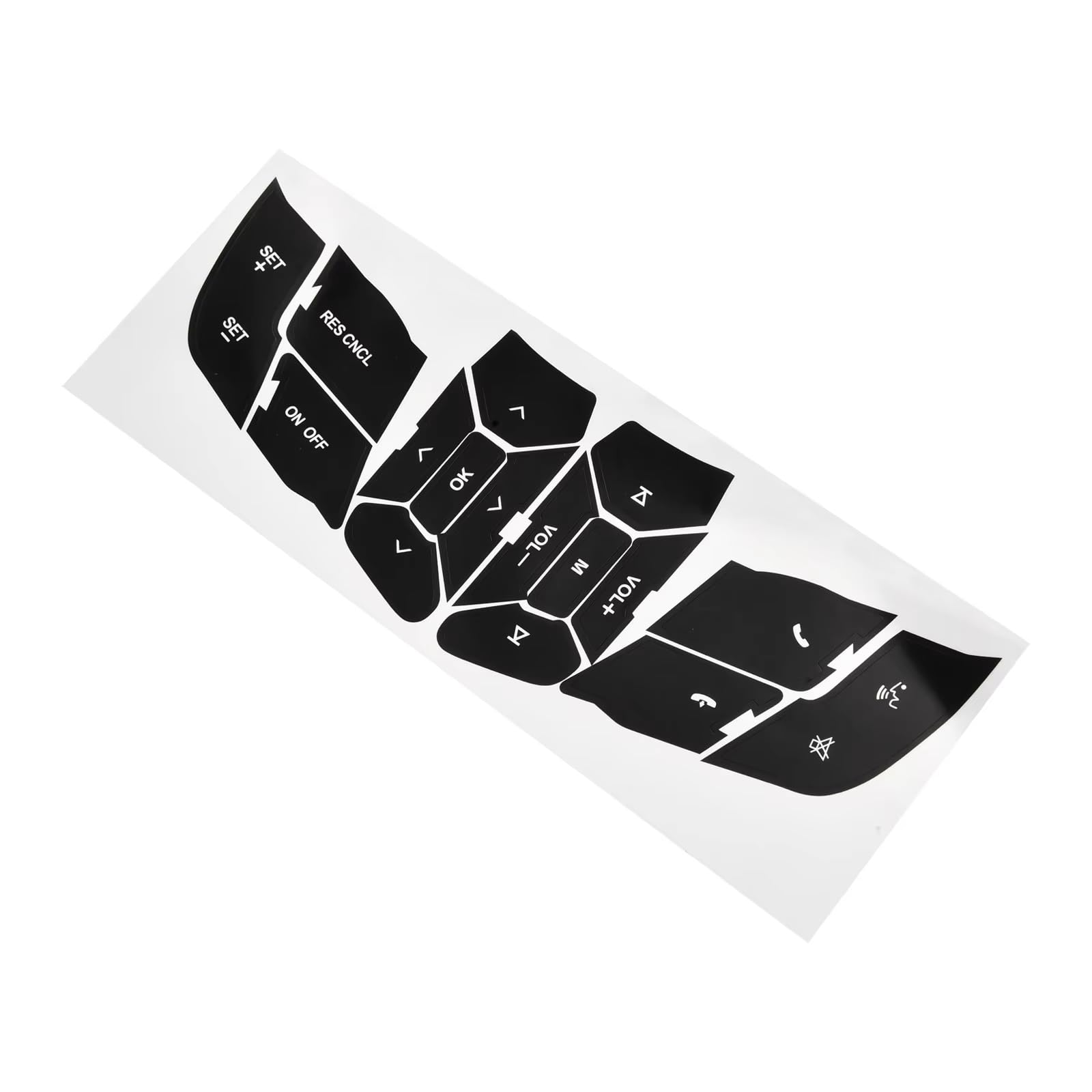 Wsbojxth One Color Repair Patch Compatible With Mustang 2015-2018 Car Steering Wheel Button Repair Stickers Decals Interior Decoration Car Accessories