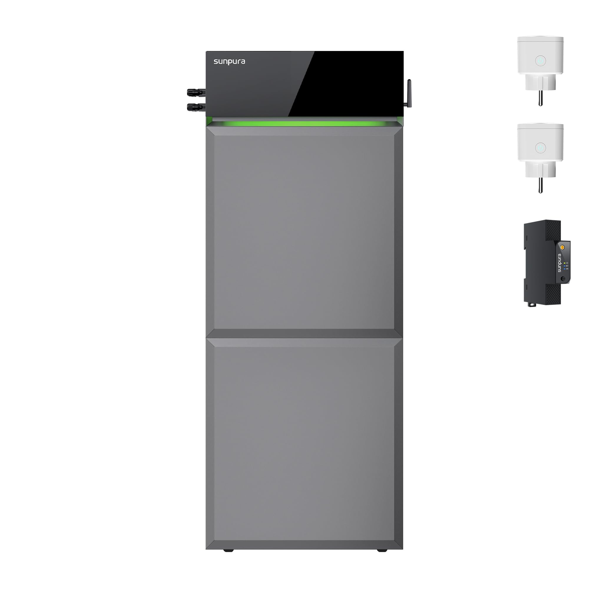S4800 Plug-in Solarbatterie 4,8 kWh (erweiterbar auf 14,4 kWh) – Balkonkraftwerk Speicher mit AC/DC Kopplung, 0-Einspeisung, 3-Phasenfähig, IP65 & VDE (9,6 kWh)