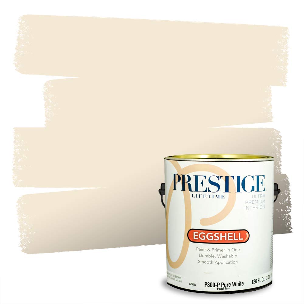 Prestige Paints Interior Paint and Primer In One, Eggshell, Comparable Match of Benjamin Moore Sandy Beaches