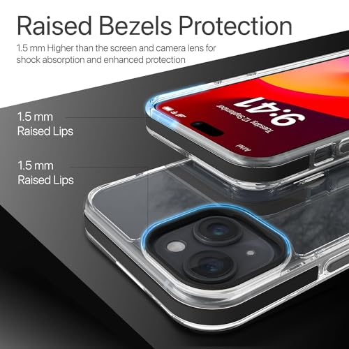 Image of Vaku Luxos Metal Vortex Series Back Cover For iPhone 14 Shockproof Scratch Resistant Slim Thin Non-Yellowing Military-Grade Protection Compatible With Mag-Safe Cover-Black