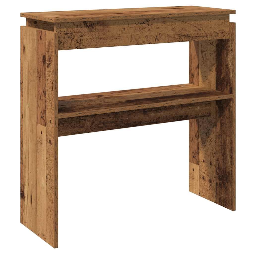Générique Stół konsola drewniana 80 x 30 x 80 cm | Gładka powierzchnia Łatwy do czyszczenia, wytrzymały na sofę, wielofunkcyjny salon lub sypialnię